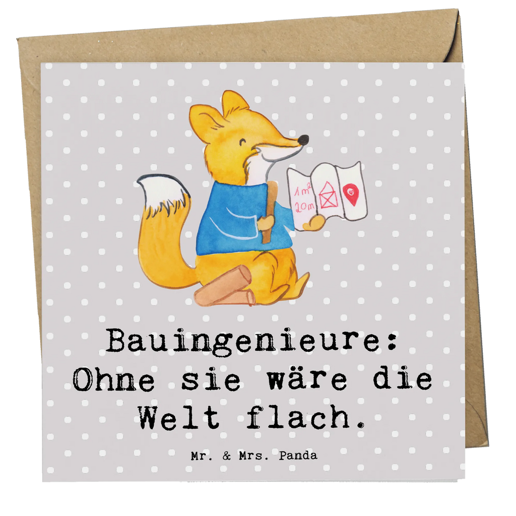 Deluxe Karte Bauingenieure: Ohne sie wäre die Welt flach. Hochzeitskarte, Klappkarte, Hochwertige Klappkarte, Einladungskarte, Grußkarte, Hochwertige Grußkarte, Karte, Glückwunschkarte, Geburtstagskarte, Beruf, Ausbildung, Jubiläum, Abschied, Rente, Kollege, Kollegin, Geschenk, Schenken, Arbeitskollege, Mitarbeiter, Firma, Danke, Dankeschön