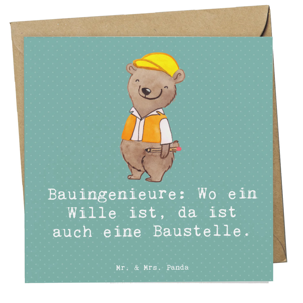 Deluxe Card Bauingenieure: Wo ein Wille ist, da ist auch eine Baustelle. Hochwertige Grußkarte, Glückwunschkarte, Einladungskarte, Hochzeitskarte, Karte, Hochwertige Klappkarte, Klappkarte, Geburtstagskarte, Grußkarte, Beruf, Ausbildung, Jubiläum, Abschied, Rente, Kollege, Kollegin, Geschenk, Schenken, Arbeitskollege, Mitarbeiter, Firma, Danke, Dankeschön