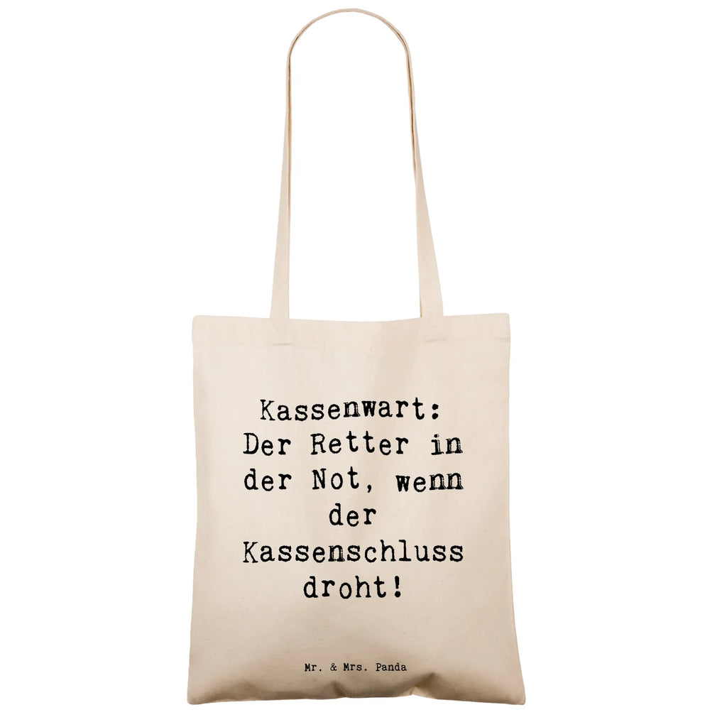 Tote bag Saying Kassenwart: Der Retter in der Not, wenn der Kassenschluss droht! Einkaufstüte, Stoffbeutel, Stofftasche, Tragetasche, Shopper, Umhängetasche, Tasche, Jutetasche, Beutel, Badetasche, Einkaufstasche, Schultertasche, Laptoptasche, Beuteltasche, Jutebeutel, Strandtasche, Beruf, Ausbildung, Jubiläum, Abschied, Rente, Kollege, Kollegin, Geschenk, Schenken, Arbeitskollege, Mitarbeiter, Firma, Danke, Dankeschön