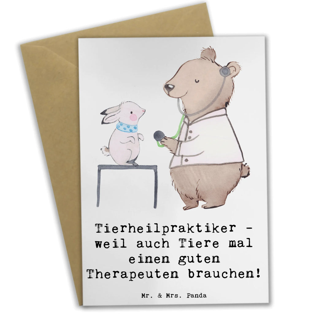 Grußkarte Tierheilpraktiker - weil auch Tiere mal einen guten Therapeuten brauchen! Ansichtskarten, Klappkarte, Grußkarte, Hochzeitskarte, Glückwunschkarte, Karte, Geburtstagskarte, Einladungskarte, Beruf, Ausbildung, Jubiläum, Abschied, Rente, Kollege, Kollegin, Geschenk, Schenken, Arbeitskollege, Mitarbeiter, Firma, Danke, Dankeschön