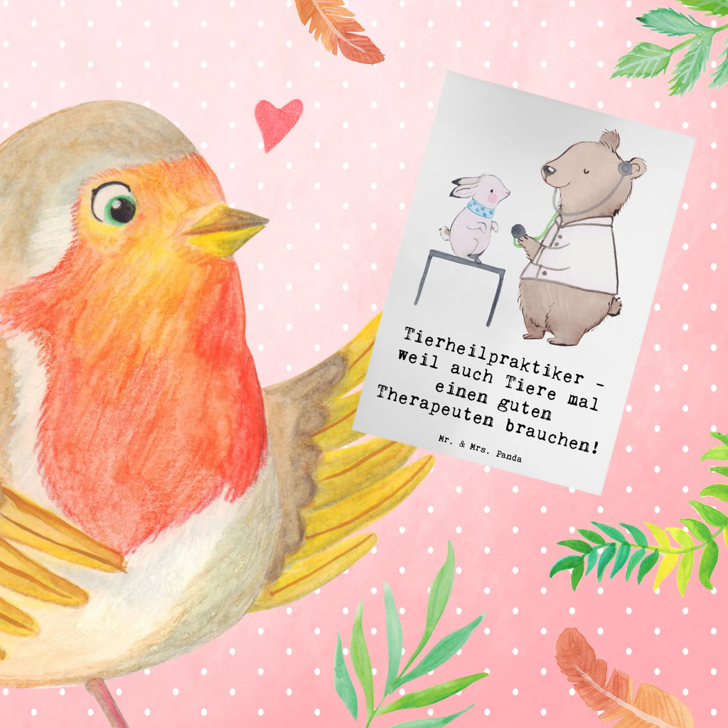 Grußkarte Tierheilpraktiker - weil auch Tiere mal einen guten Therapeuten brauchen! Ansichtskarten, Klappkarte, Grußkarte, Hochzeitskarte, Glückwunschkarte, Karte, Geburtstagskarte, Einladungskarte, Beruf, Ausbildung, Jubiläum, Abschied, Rente, Kollege, Kollegin, Geschenk, Schenken, Arbeitskollege, Mitarbeiter, Firma, Danke, Dankeschön