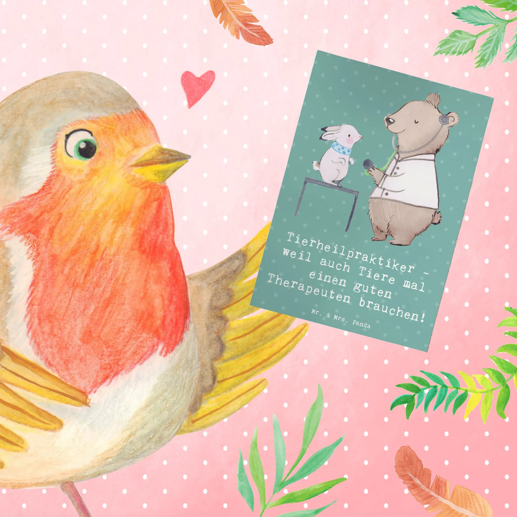 Grußkarte Tierheilpraktiker - weil auch Tiere mal einen guten Therapeuten brauchen! Ansichtskarten, Klappkarte, Grußkarte, Hochzeitskarte, Glückwunschkarte, Karte, Geburtstagskarte, Einladungskarte, Beruf, Ausbildung, Jubiläum, Abschied, Rente, Kollege, Kollegin, Geschenk, Schenken, Arbeitskollege, Mitarbeiter, Firma, Danke, Dankeschön
