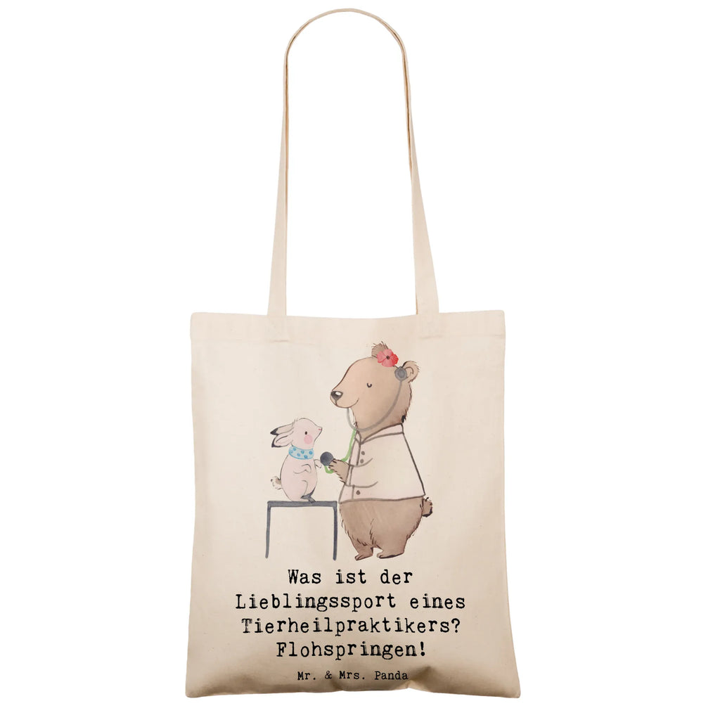 Tragetasche Was ist der Lieblingssport eines Tierheilpraktikers? Flohspringen! Strandtasche, Jutetasche, Beutel, Tasche, Stoffbeutel, Tragetasche, Jutebeutel, Badetasche, Umhängetasche, Schultertasche, Stofftasche, Einkaufstasche, Einkaufstüte, Laptoptasche, Beuteltasche, Shopper, Beruf, Ausbildung, Jubiläum, Abschied, Rente, Kollege, Kollegin, Geschenk, Schenken, Arbeitskollege, Mitarbeiter, Firma, Danke, Dankeschön