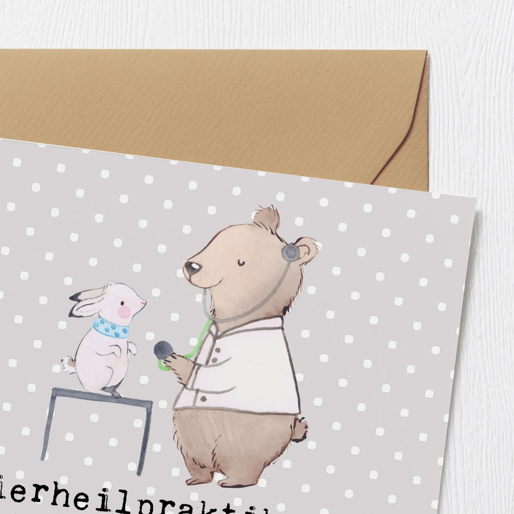 Deluxe Karte Tierheilpraktiker - weil auch Tiere mal einen guten Therapeuten brauchen! Glückwunschkarte, Einladungskarte, Karte, Hochwertige Klappkarte, Hochwertige Grußkarte, Geburtstagskarte, Klappkarte, Grußkarte, Hochzeitskarte, Beruf, Ausbildung, Jubiläum, Abschied, Rente, Kollege, Kollegin, Geschenk, Schenken, Arbeitskollege, Mitarbeiter, Firma, Danke, Dankeschön