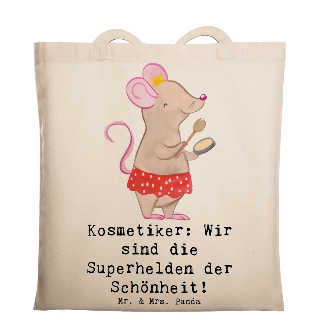 Tragetasche Kosmetiker: Wir sind die Superhelden der Schönheit! Tragetasche, Shopper, Laptoptasche, Tasche, Strandtasche, Umhängetasche, Jutebeutel, Badetasche, Einkaufstüte, Stofftasche, Einkaufstasche, Stoffbeutel, Beutel, Beuteltasche, Schultertasche, Jutetasche, Beruf, Ausbildung, Jubiläum, Abschied, Rente, Kollege, Kollegin, Geschenk, Schenken, Arbeitskollege, Mitarbeiter, Firma, Danke, Dankeschön