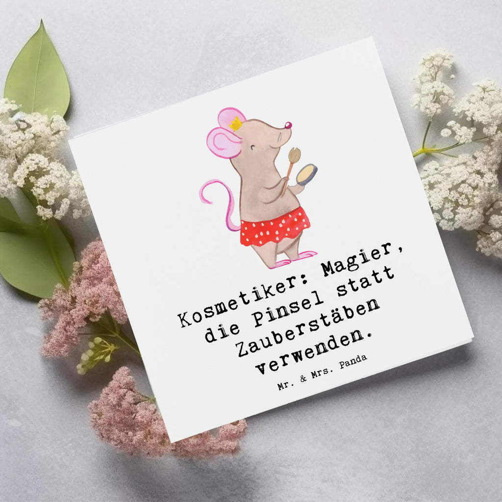 Deluxe Card Kosmetiker: Magier, die Pinsel statt Zauberstäben verwenden. Hochwertige Klappkarte, Karte, Hochwertige Grußkarte, Einladungskarte, Glückwunschkarte, Grußkarte, Hochzeitskarte, Geburtstagskarte, Klappkarte, Beruf, Ausbildung, Jubiläum, Abschied, Rente, Kollege, Kollegin, Geschenk, Schenken, Arbeitskollege, Mitarbeiter, Firma, Danke, Dankeschön