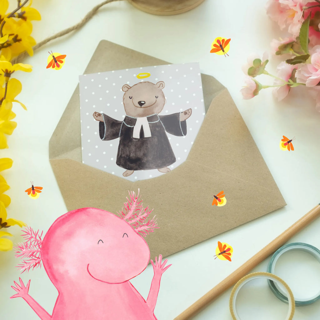 Greetings card Ein Pastor und ein Handy haben eins gemeinsam: Beide haben einen direkten Draht nach oben! Hochzeitskarte, Geburtstagskarte, Klappkarte, Glückwunschkarte, Karte, Grußkarte, Ansichtskarten, Einladungskarte, Beruf, Ausbildung, Jubiläum, Abschied, Rente, Kollege, Kollegin, Geschenk, Schenken, Arbeitskollege, Mitarbeiter, Firma, Danke, Dankeschön