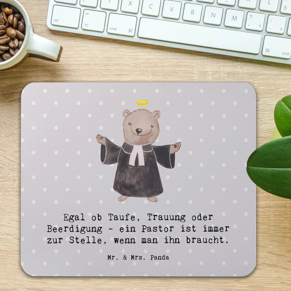 Mouse mat Egal ob Taufe, Trauung oder Beerdigung - ein Pastor ist immer zur Stelle, wenn man ihn braucht. Mauspad, Mauspad Büro, Mausunterlage, PC Zubehör, Büroausstattung, Arbeitszimmer, Mousepad, Einzigartiges Mauspad, Computer zubehör, Designer Mauspad, Beruf, Ausbildung, Jubiläum, Abschied, Rente, Kollege, Kollegin, Geschenk, Schenken, Arbeitskollege, Mitarbeiter, Firma, Danke, Dankeschön