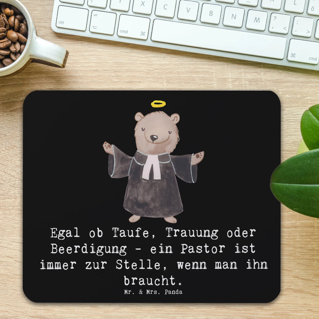 Mouse mat Egal ob Taufe, Trauung oder Beerdigung - ein Pastor ist immer zur Stelle, wenn man ihn braucht. Mauspad, Mauspad Büro, Mausunterlage, PC Zubehör, Büroausstattung, Arbeitszimmer, Mousepad, Einzigartiges Mauspad, Computer zubehör, Designer Mauspad, Beruf, Ausbildung, Jubiläum, Abschied, Rente, Kollege, Kollegin, Geschenk, Schenken, Arbeitskollege, Mitarbeiter, Firma, Danke, Dankeschön