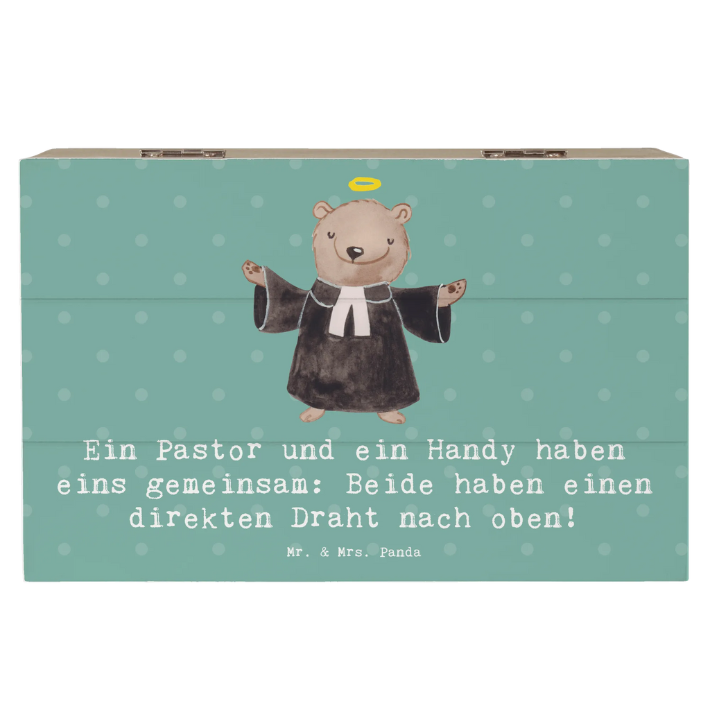 Holzkiste Ein Pastor und ein Handy haben eins gemeinsam: Beide haben einen direkten Draht nach oben! Schatulle, XXL, Geschenkdose, Schatzkiste, Truhe, Erinnerungsbox, Aufbewahrungsbox, Dekokiste, Geschenkbox, Erinnerungskiste, Kiste, Holzkiste, Beruf, Ausbildung, Jubiläum, Abschied, Rente, Kollege, Kollegin, Geschenk, Schenken, Arbeitskollege, Mitarbeiter, Firma, Danke, Dankeschön