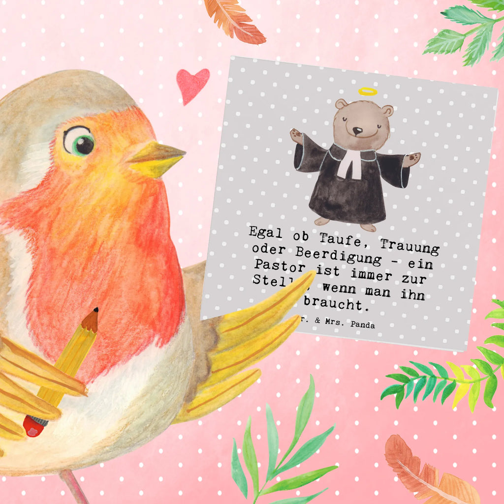 Deluxe Card Egal ob Taufe, Trauung oder Beerdigung - ein Pastor ist immer zur Stelle, wenn man ihn braucht. Glückwunschkarte, Hochwertige Grußkarte, Karte, Geburtstagskarte, Grußkarte, Hochzeitskarte, Einladungskarte, Hochwertige Klappkarte, Klappkarte, Beruf, Ausbildung, Jubiläum, Abschied, Rente, Kollege, Kollegin, Geschenk, Schenken, Arbeitskollege, Mitarbeiter, Firma, Danke, Dankeschön