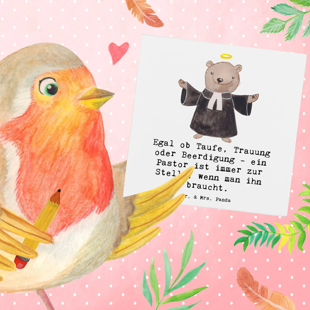 Deluxe Card Egal ob Taufe, Trauung oder Beerdigung - ein Pastor ist immer zur Stelle, wenn man ihn braucht. Glückwunschkarte, Hochwertige Grußkarte, Karte, Geburtstagskarte, Grußkarte, Hochzeitskarte, Einladungskarte, Hochwertige Klappkarte, Klappkarte, Beruf, Ausbildung, Jubiläum, Abschied, Rente, Kollege, Kollegin, Geschenk, Schenken, Arbeitskollege, Mitarbeiter, Firma, Danke, Dankeschön