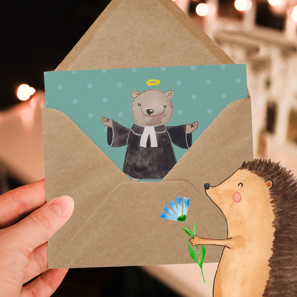 Deluxe Card Ein Pastor und ein Handy haben eins gemeinsam: Beide haben einen direkten Draht nach oben! Grußkarte, Karte, Einladungskarte, Klappkarte, Hochwertige Klappkarte, Glückwunschkarte, Hochzeitskarte, Hochwertige Grußkarte, Geburtstagskarte, Beruf, Ausbildung, Jubiläum, Abschied, Rente, Kollege, Kollegin, Geschenk, Schenken, Arbeitskollege, Mitarbeiter, Firma, Danke, Dankeschön