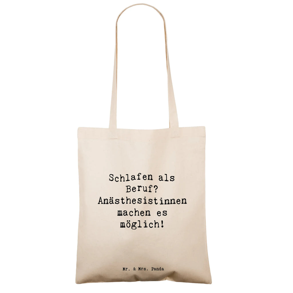 Tote bag Saying Schlafen als Beruf? Anästhesistinnen machen es möglich! Einkaufstüte, Laptoptasche, Shopper, Umhängetasche, Tragetasche, Schultertasche, Stoffbeutel, Beutel, Einkaufstasche, Badetasche, Tasche, Beuteltasche, Jutetasche, Strandtasche, Stofftasche, Jutebeutel, Beruf, Ausbildung, Jubiläum, Abschied, Rente, Kollege, Kollegin, Geschenk, Schenken, Arbeitskollege, Mitarbeiter, Firma, Danke, Dankeschön