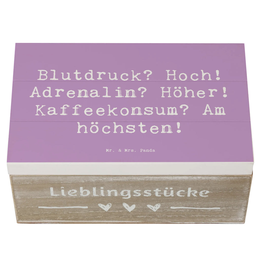 Wooden chest Saying Blutdruck? Hoch! Adrenalin? Höher! Kaffeekonsum? Am höchsten! Erinnerungsbox, Holzkiste, XXL, Geschenkdose, Truhe, Schatulle, Schatzkiste, Geschenkbox, Kiste, Dekokiste, Erinnerungskiste, Aufbewahrungsbox, Beruf, Ausbildung, Jubiläum, Abschied, Rente, Kollege, Kollegin, Geschenk, Schenken, Arbeitskollege, Mitarbeiter, Firma, Danke, Dankeschön