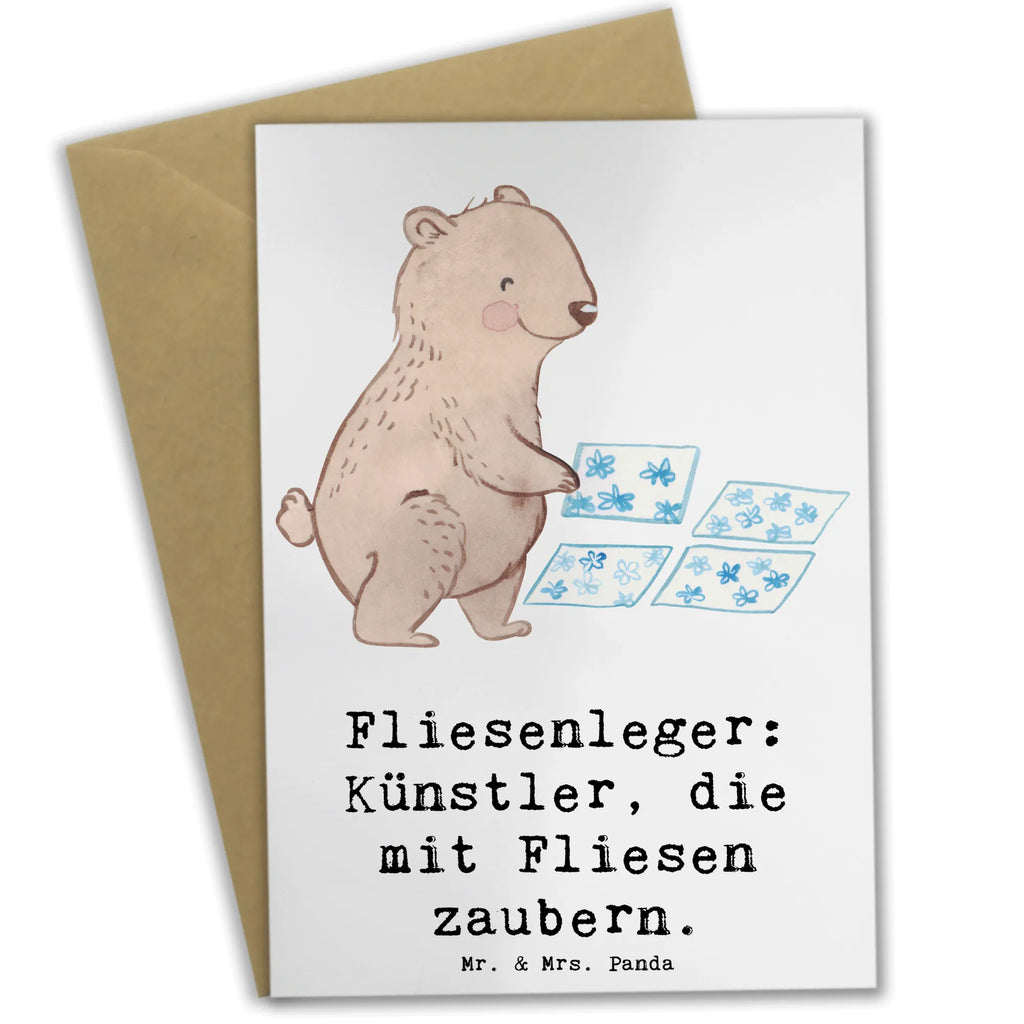 Grußkarte Fliesenleger: Künstler, die mit Fliesen zaubern. Klappkarte, Karte, Geburtstagskarte, Hochzeitskarte, Glückwunschkarte, Ansichtskarten, Grußkarte, Einladungskarte, Beruf, Ausbildung, Jubiläum, Abschied, Rente, Kollege, Kollegin, Geschenk, Schenken, Arbeitskollege, Mitarbeiter, Firma, Danke, Dankeschön