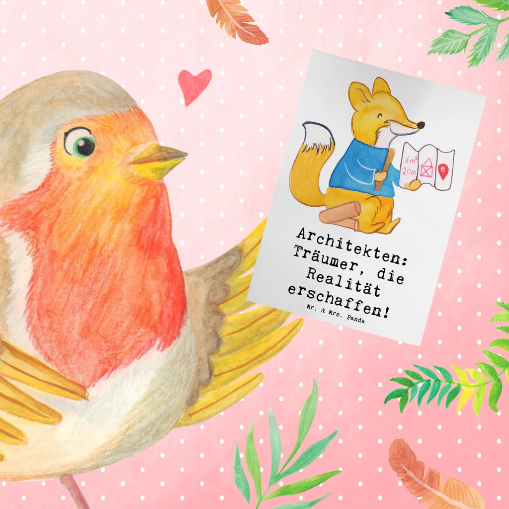 Grußkarte Architekten: Träumer, die Realität erschaffen! Karte, Klappkarte, Geburtstagskarte, Ansichtskarten, Hochzeitskarte, Einladungskarte, Glückwunschkarte, Grußkarte, Beruf, Ausbildung, Jubiläum, Abschied, Rente, Kollege, Kollegin, Geschenk, Schenken, Arbeitskollege, Mitarbeiter, Firma, Danke, Dankeschön