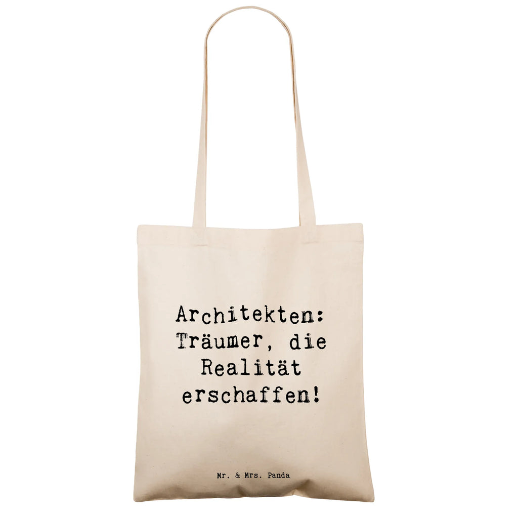 Tote bag Saying Architekten: Träumer, die Realität erschaffen! Einkaufstasche, Jutetasche, Shopper, Jutebeutel, Stofftasche, Beuteltasche, Stoffbeutel, Tasche, Laptoptasche, Umhängetasche, Tragetasche, Beutel, Strandtasche, Badetasche, Einkaufstüte, Schultertasche, Beruf, Ausbildung, Jubiläum, Abschied, Rente, Kollege, Kollegin, Geschenk, Schenken, Arbeitskollege, Mitarbeiter, Firma, Danke, Dankeschön