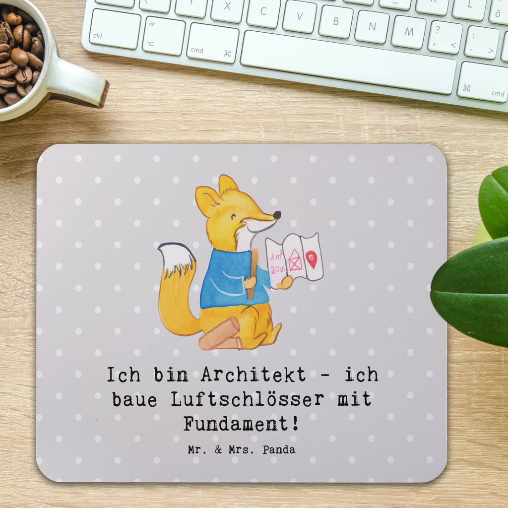Mouse mat Ich bin Architekt - ich baue Luftschlösser mit Fundament! Mauspad, Einzigartiges Mauspad, Computer zubehör, Mausunterlage, Designer Mauspad, PC Zubehör, Büroausstattung, Arbeitszimmer, Mauspad Büro, Mousepad, Beruf, Ausbildung, Jubiläum, Abschied, Rente, Kollege, Kollegin, Geschenk, Schenken, Arbeitskollege, Mitarbeiter, Firma, Danke, Dankeschön