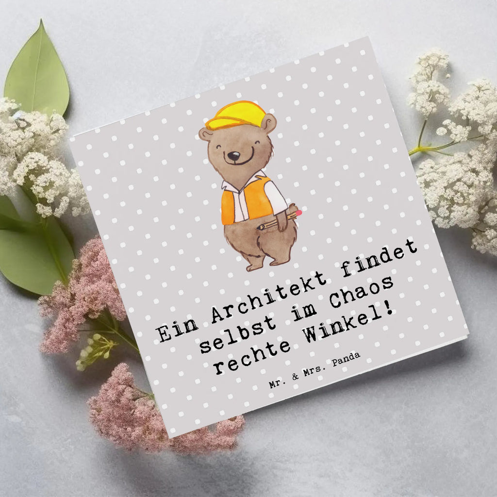 Deluxe Card Ein Architekt findet selbst im Chaos rechte Winkel! Grußkarte, Glückwunschkarte, Einladungskarte, Hochwertige Klappkarte, Karte, Geburtstagskarte, Hochwertige Grußkarte, Klappkarte, Hochzeitskarte, Beruf, Ausbildung, Jubiläum, Abschied, Rente, Kollege, Kollegin, Geschenk, Schenken, Arbeitskollege, Mitarbeiter, Firma, Danke, Dankeschön