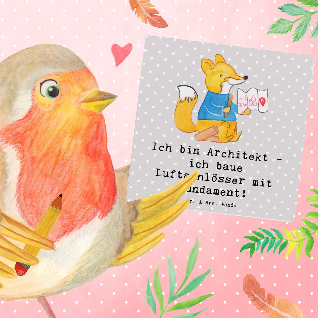 Deluxe Karte Ich bin Architekt - ich baue Luftschlösser mit Fundament! Geburtstagskarte, Hochzeitskarte, Grußkarte, Einladungskarte, Hochwertige Klappkarte, Hochwertige Grußkarte, Karte, Klappkarte, Glückwunschkarte, Beruf, Ausbildung, Jubiläum, Abschied, Rente, Kollege, Kollegin, Geschenk, Schenken, Arbeitskollege, Mitarbeiter, Firma, Danke, Dankeschön