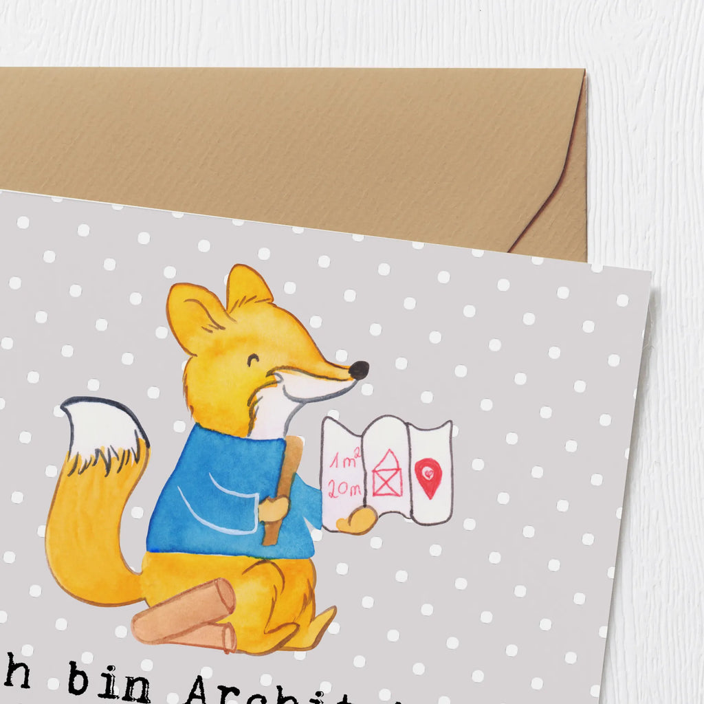 Deluxe Karte Ich bin Architekt - ich baue Luftschlösser mit Fundament! Geburtstagskarte, Hochzeitskarte, Grußkarte, Einladungskarte, Hochwertige Klappkarte, Hochwertige Grußkarte, Karte, Klappkarte, Glückwunschkarte, Beruf, Ausbildung, Jubiläum, Abschied, Rente, Kollege, Kollegin, Geschenk, Schenken, Arbeitskollege, Mitarbeiter, Firma, Danke, Dankeschön