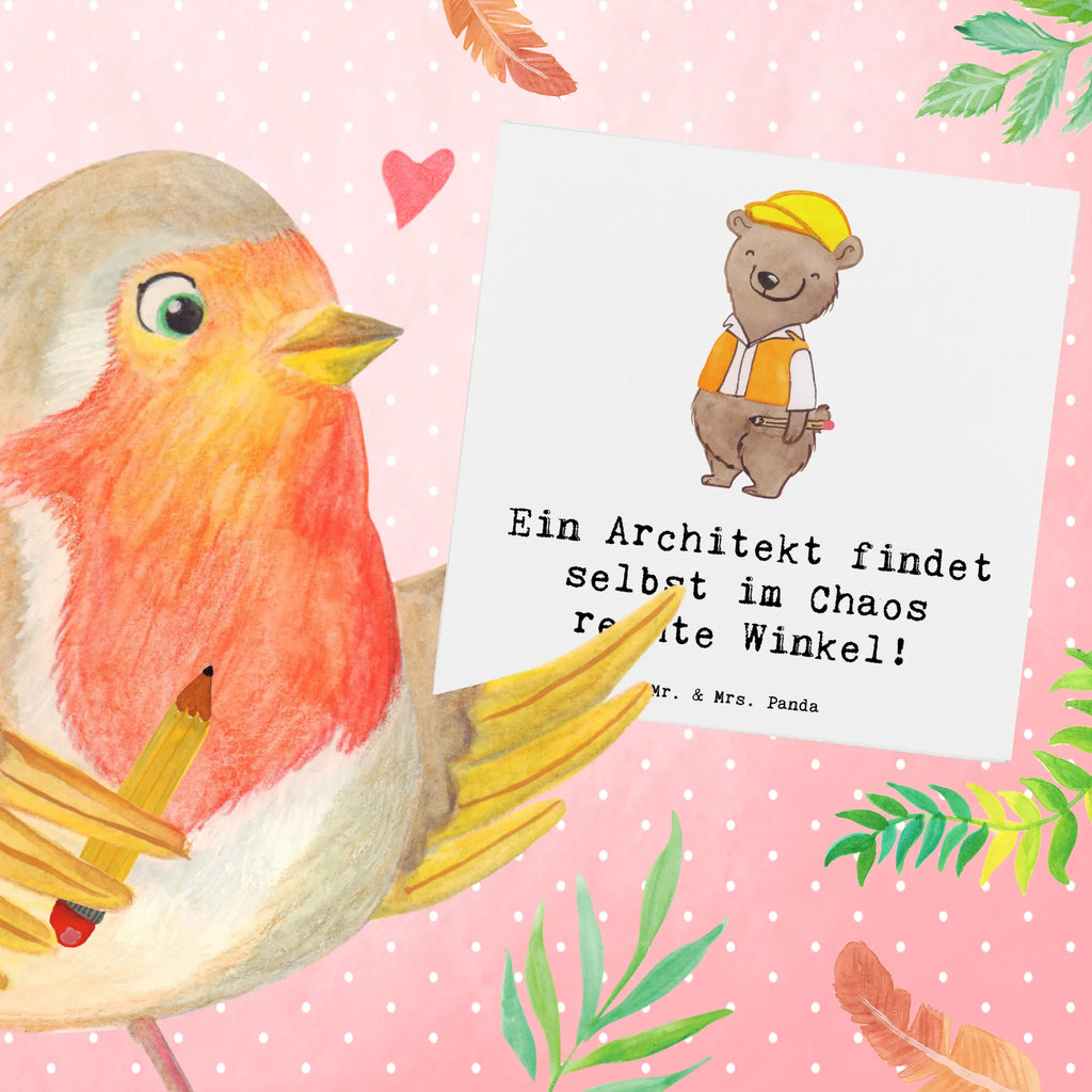 Deluxe Card Ein Architekt findet selbst im Chaos rechte Winkel! Grußkarte, Glückwunschkarte, Einladungskarte, Hochwertige Klappkarte, Karte, Geburtstagskarte, Hochwertige Grußkarte, Klappkarte, Hochzeitskarte, Beruf, Ausbildung, Jubiläum, Abschied, Rente, Kollege, Kollegin, Geschenk, Schenken, Arbeitskollege, Mitarbeiter, Firma, Danke, Dankeschön