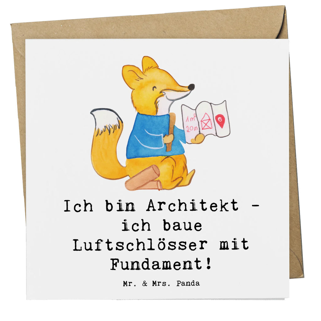 Deluxe Karte Ich bin Architekt - ich baue Luftschlösser mit Fundament! Geburtstagskarte, Hochzeitskarte, Grußkarte, Einladungskarte, Hochwertige Klappkarte, Hochwertige Grußkarte, Karte, Klappkarte, Glückwunschkarte, Beruf, Ausbildung, Jubiläum, Abschied, Rente, Kollege, Kollegin, Geschenk, Schenken, Arbeitskollege, Mitarbeiter, Firma, Danke, Dankeschön