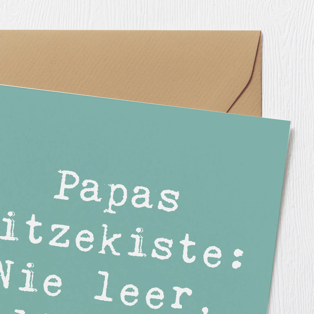 Deluxe Karte Spruch Vater Witzekiste Hochzeitskarte, Geburtstagskarte, Hochwertige Grußkarte, Karte, Klappkarte, Glückwunschkarte, Hochwertige Klappkarte, Grußkarte, Einladungskarte, Familie, Vatertag, Muttertag, Bruder, Schwester, Mama, Papa, Oma, Opa