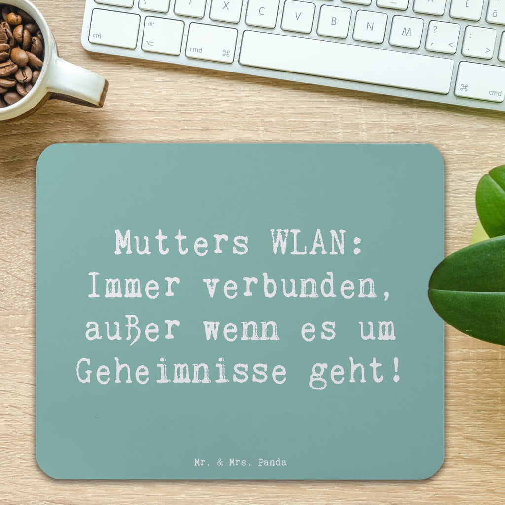 Mouse mat Saying Mutters WLAN: Immer verbunden, außer wenn es um Geheimnisse geht! Mousepad, Computer zubehör, Büroausstattung, PC Zubehör, Arbeitszimmer, Mauspad, Einzigartiges Mauspad, Designer Mauspad, Mausunterlage, Mauspad Büro, Familie, Vatertag, Muttertag, Bruder, Schwester, Mama, Papa, Oma, Opa