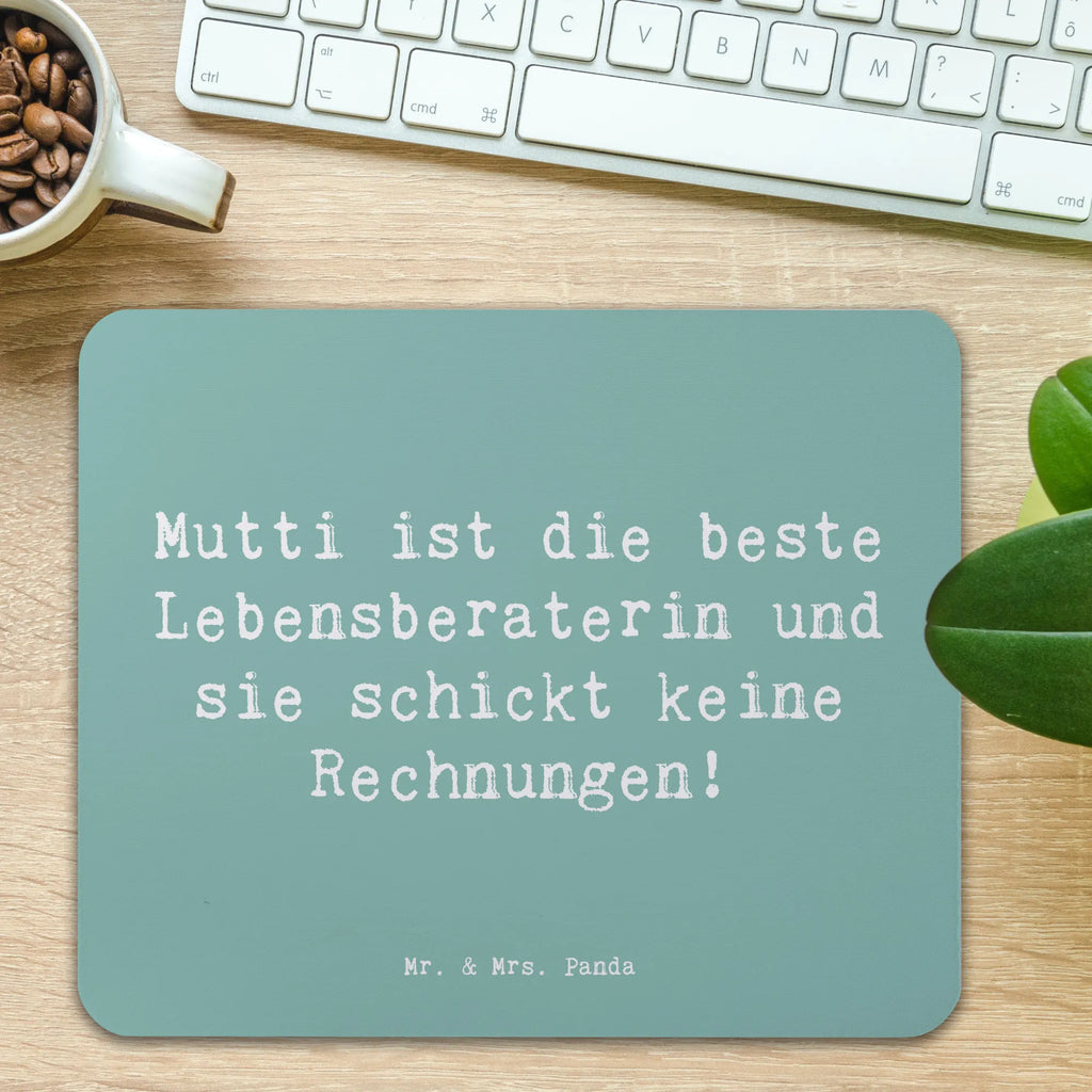 Mouse mat Saying Mutti ist die beste Lebensberaterin und sie schickt keine Rechnungen! Mousepad, Computer zubehör, Büroausstattung, PC Zubehör, Arbeitszimmer, Mauspad, Einzigartiges Mauspad, Designer Mauspad, Mausunterlage, Mauspad Büro, Familie, Vatertag, Muttertag, Bruder, Schwester, Mama, Papa, Oma, Opa