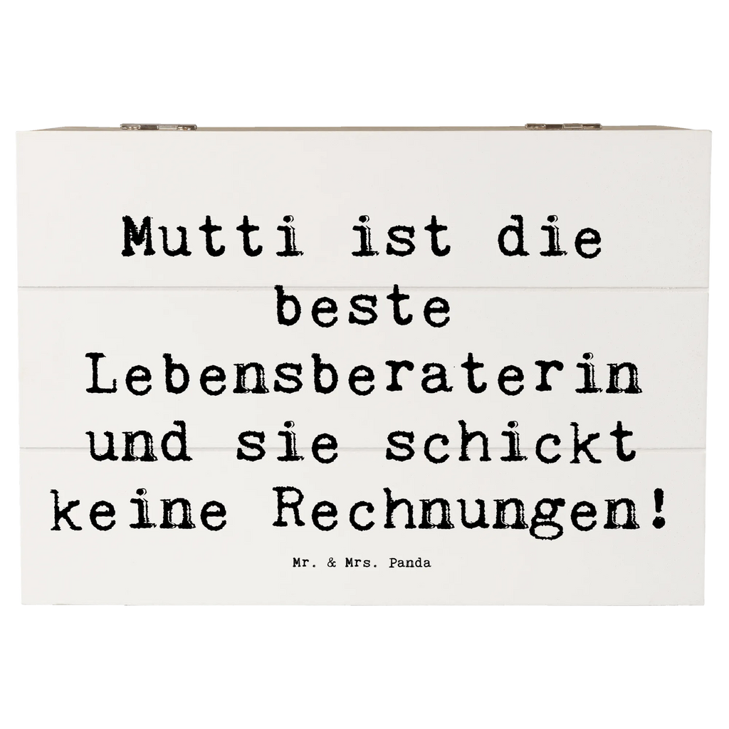 Wooden chest Saying Mutti ist die beste Lebensberaterin und sie schickt keine Rechnungen! XXL, Erinnerungskiste, Schatzkiste, Truhe, Aufbewahrungsbox, Dekokiste, Erinnerungsbox, Geschenkbox, Schatulle, Kiste, Geschenkdose, Holzkiste, Familie, Vatertag, Muttertag, Bruder, Schwester, Mama, Papa, Oma, Opa