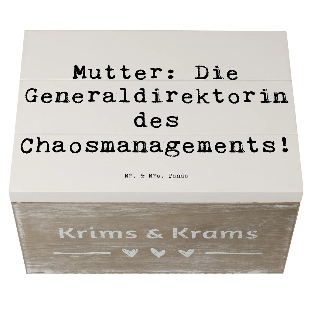 Holzkiste Spruch Mutter Chaosmanagerin Aufbewahrungsbox, Kiste, Truhe, Dekokiste, Schatulle, Erinnerungsbox, Geschenkbox, Geschenkdose, Erinnerungskiste, Holzkiste, Schatzkiste, XXL, Familie, Vatertag, Muttertag, Bruder, Schwester, Mama, Papa, Oma, Opa