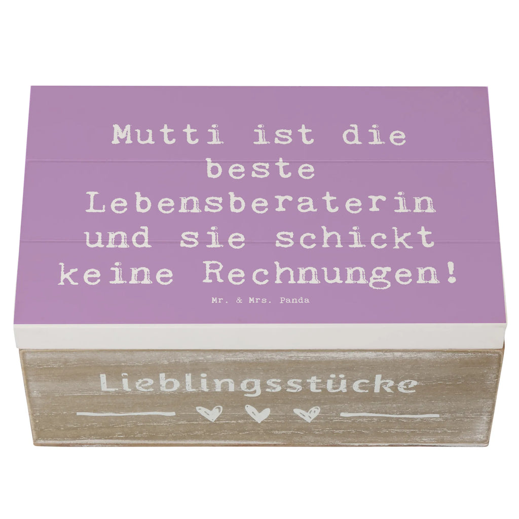 Wooden chest Saying Mutti ist die beste Lebensberaterin und sie schickt keine Rechnungen! XXL, Erinnerungskiste, Schatzkiste, Truhe, Aufbewahrungsbox, Dekokiste, Erinnerungsbox, Geschenkbox, Schatulle, Kiste, Geschenkdose, Holzkiste, Familie, Vatertag, Muttertag, Bruder, Schwester, Mama, Papa, Oma, Opa
