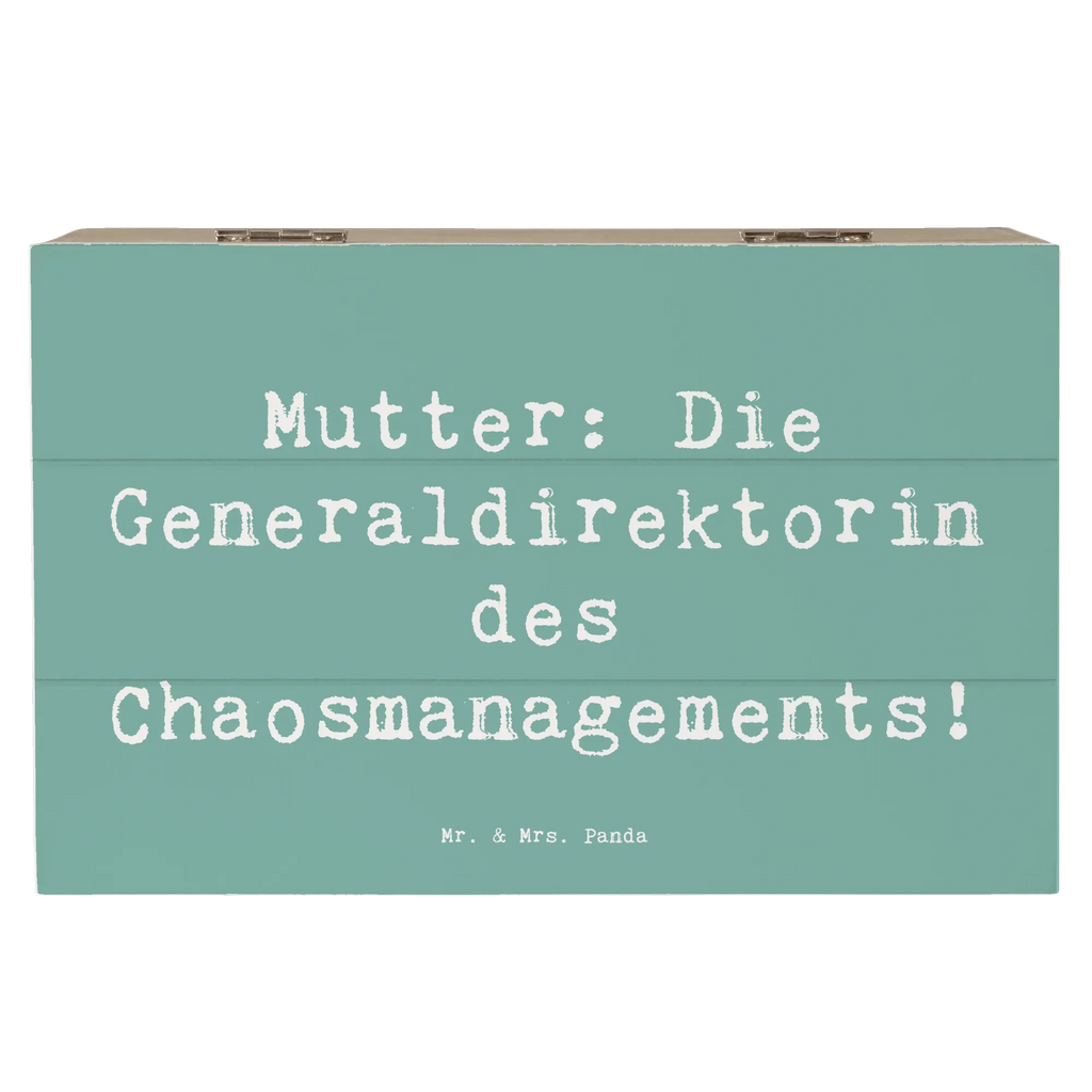 Holzkiste Spruch Mutter Chaosmanagerin Aufbewahrungsbox, Kiste, Truhe, Dekokiste, Schatulle, Erinnerungsbox, Geschenkbox, Geschenkdose, Erinnerungskiste, Holzkiste, Schatzkiste, XXL, Familie, Vatertag, Muttertag, Bruder, Schwester, Mama, Papa, Oma, Opa