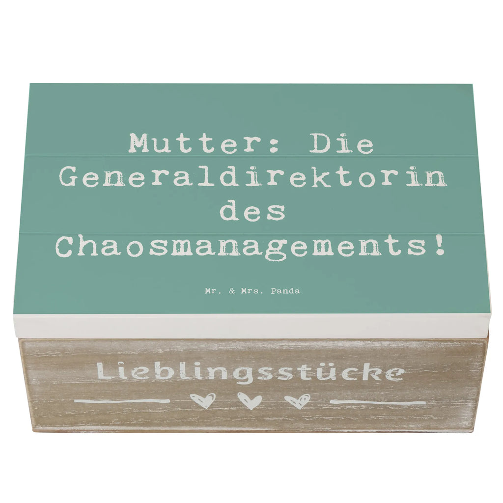 Holzkiste Spruch Mutter Chaosmanagerin Aufbewahrungsbox, Kiste, Truhe, Dekokiste, Schatulle, Erinnerungsbox, Geschenkbox, Geschenkdose, Erinnerungskiste, Holzkiste, Schatzkiste, XXL, Familie, Vatertag, Muttertag, Bruder, Schwester, Mama, Papa, Oma, Opa