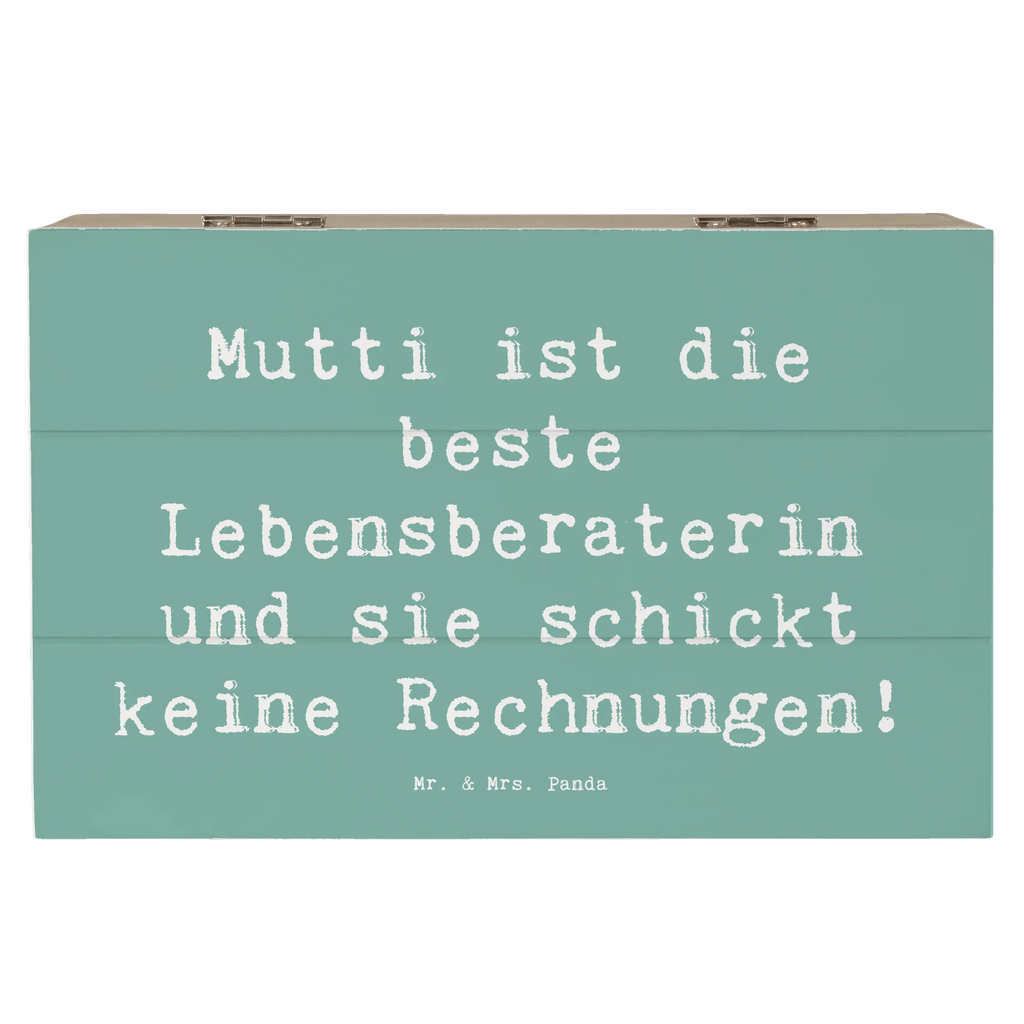 Wooden chest Saying Mutti ist die beste Lebensberaterin und sie schickt keine Rechnungen! XXL, Erinnerungskiste, Schatzkiste, Truhe, Aufbewahrungsbox, Dekokiste, Erinnerungsbox, Geschenkbox, Schatulle, Kiste, Geschenkdose, Holzkiste, Familie, Vatertag, Muttertag, Bruder, Schwester, Mama, Papa, Oma, Opa