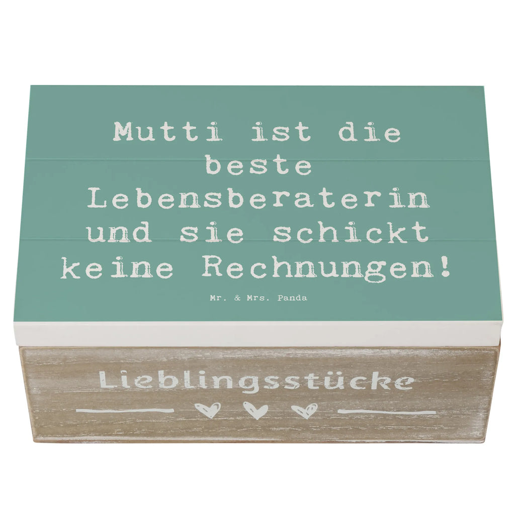 Wooden chest Saying Mutti ist die beste Lebensberaterin und sie schickt keine Rechnungen! XXL, Erinnerungskiste, Schatzkiste, Truhe, Aufbewahrungsbox, Dekokiste, Erinnerungsbox, Geschenkbox, Schatulle, Kiste, Geschenkdose, Holzkiste, Familie, Vatertag, Muttertag, Bruder, Schwester, Mama, Papa, Oma, Opa