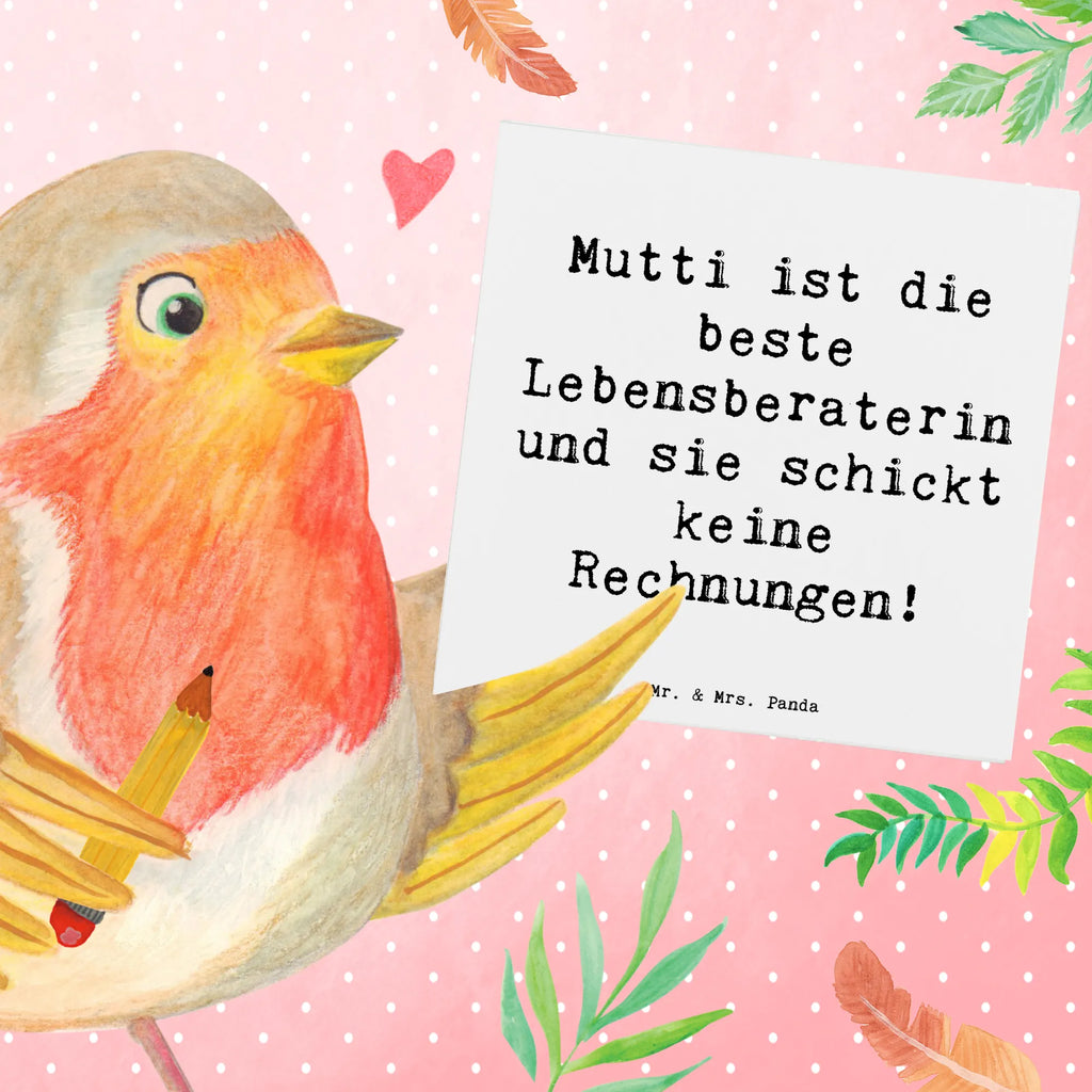 Deluxe Karte Spruch Mama Ratschläge Geburtstagskarte, Karte, Glückwunschkarte, Hochwertige Grußkarte, Grußkarte, Hochwertige Klappkarte, Hochzeitskarte, Klappkarte, Einladungskarte, Familie, Vatertag, Muttertag, Bruder, Schwester, Mama, Papa, Oma, Opa