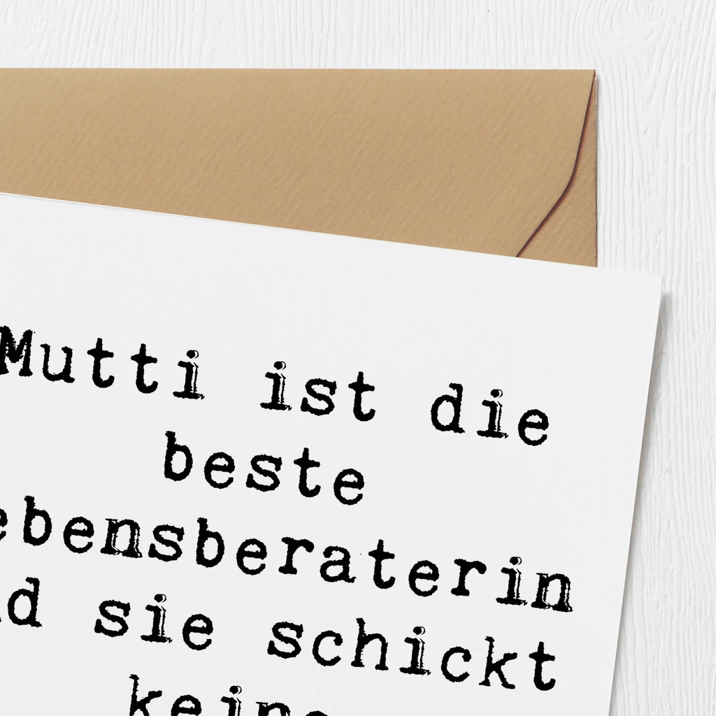 Deluxe Karte Spruch Mama Ratschläge Geburtstagskarte, Karte, Glückwunschkarte, Hochwertige Grußkarte, Grußkarte, Hochwertige Klappkarte, Hochzeitskarte, Klappkarte, Einladungskarte, Familie, Vatertag, Muttertag, Bruder, Schwester, Mama, Papa, Oma, Opa
