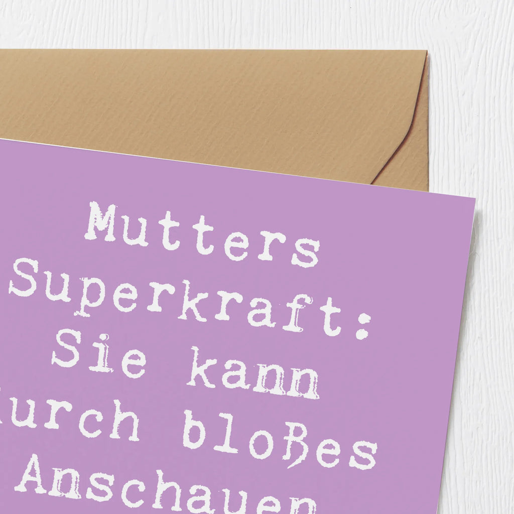 Deluxe Card Saying Mutters Superkraft: Sie kann durch bloßes Anschauen Zimmer aufräumen! Klappkarte, Geburtstagskarte, Einladungskarte, Karte, Grußkarte, Glückwunschkarte, Hochwertige Grußkarte, Hochwertige Klappkarte, Hochzeitskarte, Familie, Vatertag, Muttertag, Bruder, Schwester, Mama, Papa, Oma, Opa