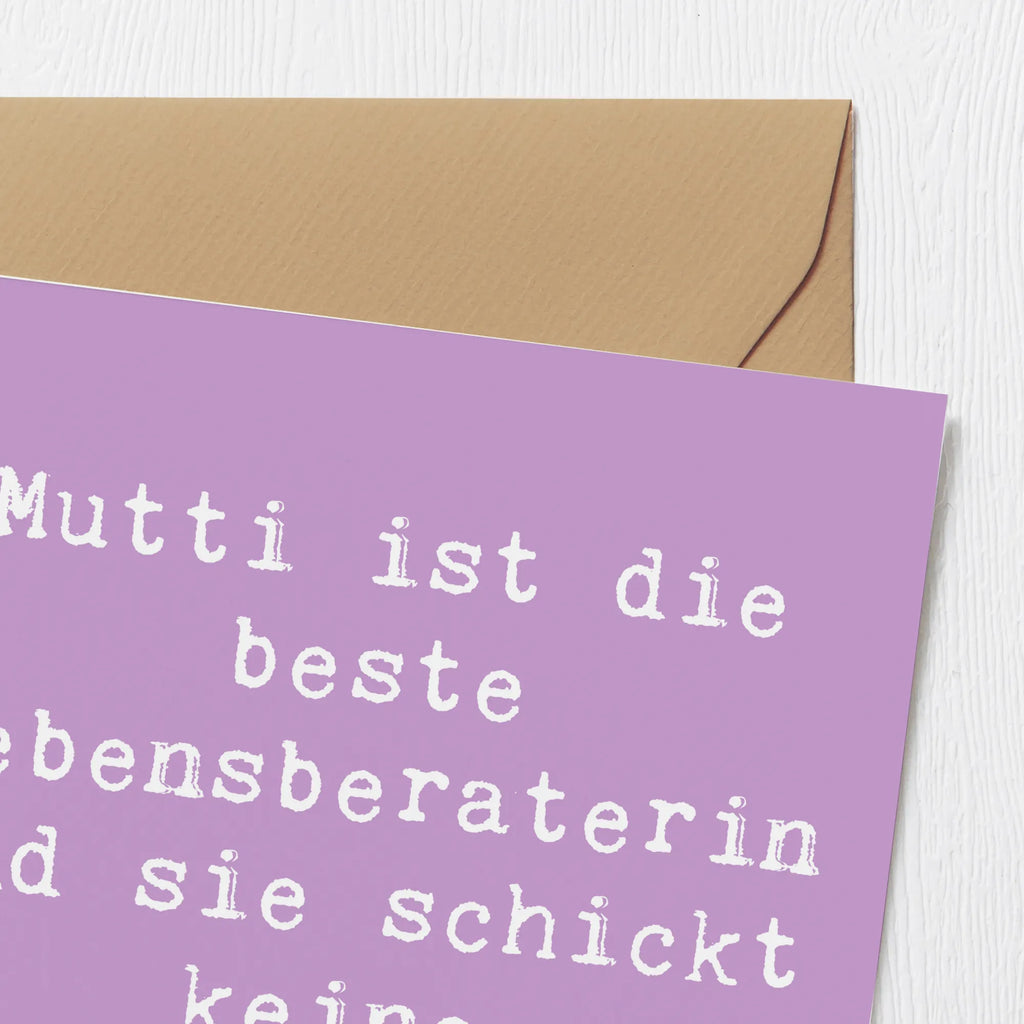 Deluxe Karte Spruch Mama Ratschläge Geburtstagskarte, Karte, Glückwunschkarte, Hochwertige Grußkarte, Grußkarte, Hochwertige Klappkarte, Hochzeitskarte, Klappkarte, Einladungskarte, Familie, Vatertag, Muttertag, Bruder, Schwester, Mama, Papa, Oma, Opa
