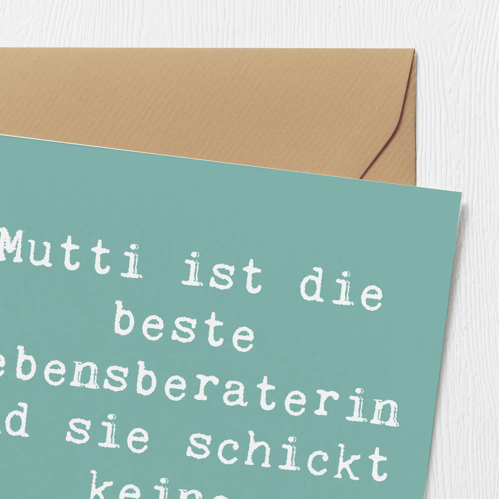Deluxe Karte Spruch Mama Ratschläge Geburtstagskarte, Karte, Glückwunschkarte, Hochwertige Grußkarte, Grußkarte, Hochwertige Klappkarte, Hochzeitskarte, Klappkarte, Einladungskarte, Familie, Vatertag, Muttertag, Bruder, Schwester, Mama, Papa, Oma, Opa