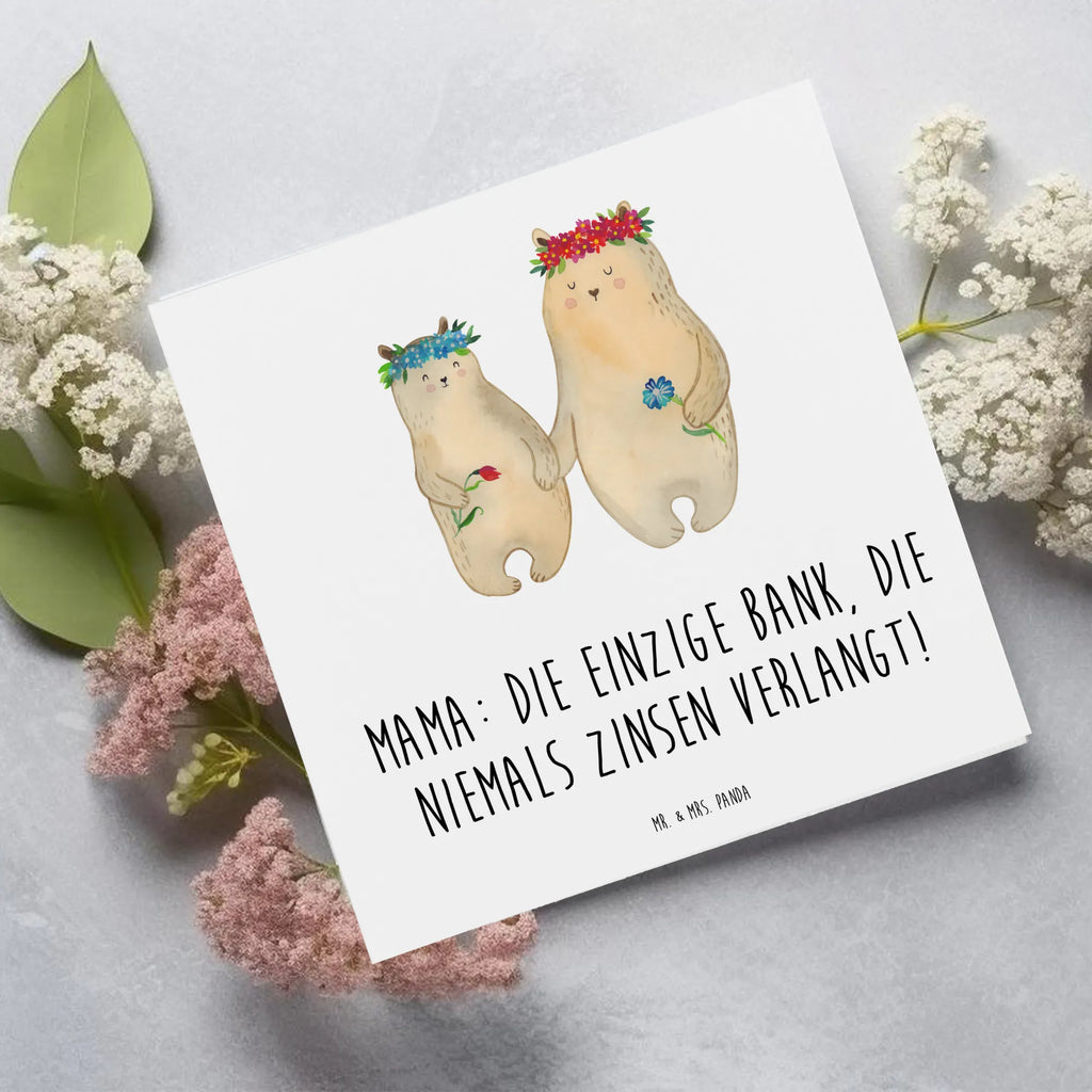 Deluxe Karte Mutter Bank Glückwunschkarte, Grußkarte, Klappkarte, Karte, Hochwertige Grußkarte, Hochwertige Klappkarte, Hochzeitskarte, Geburtstagskarte, Einladungskarte, Familie, Vatertag, Muttertag, Bruder, Schwester, Mama, Papa, Oma, Opa