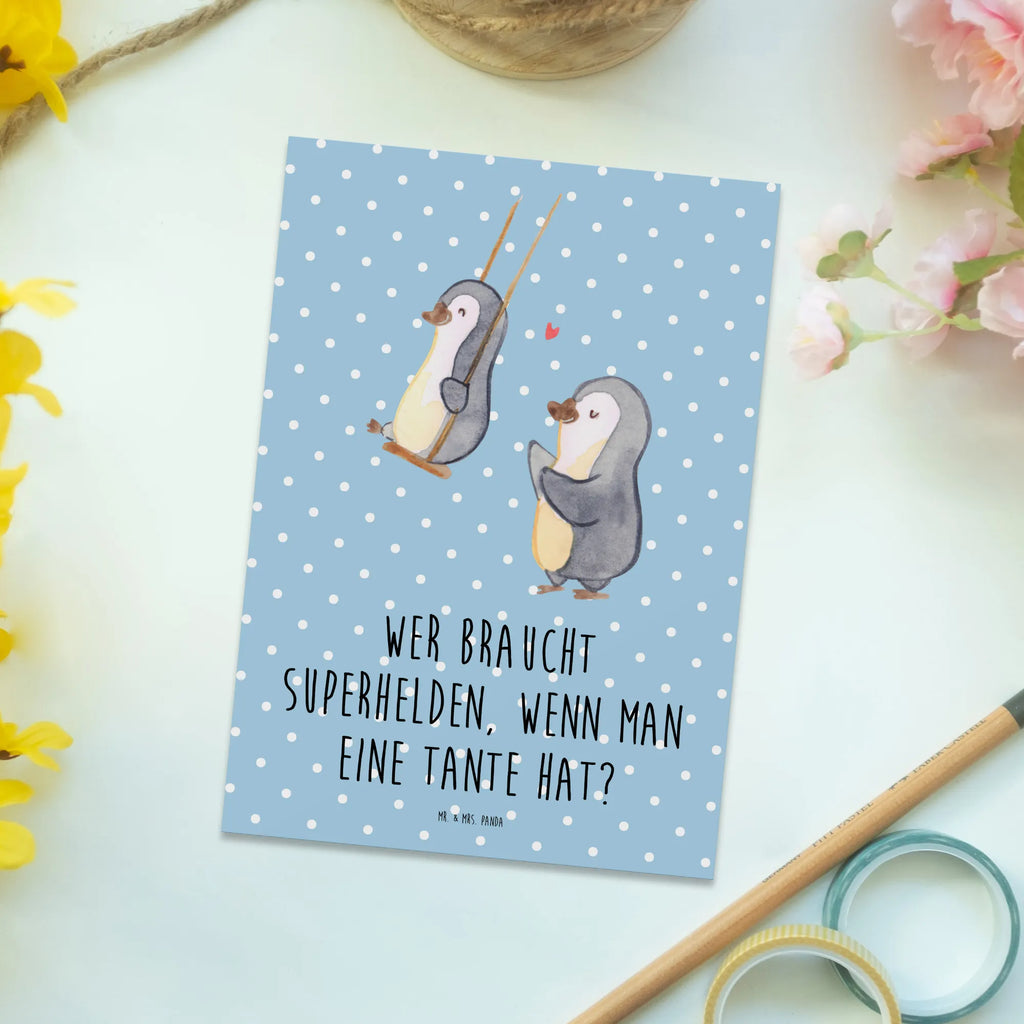 Postcard Wer braucht Superhelden, wenn man eine Tante hat? Einladungskarten Geburtstag, Karte, Ansichtskarten, Einladung, Einladungskarte, Geschenkkarte, Ansichtskarte, Geburtstagskarte, Grußkarte, Dankeskarte, Postkarte, Einladung Geburtstag, Familie, Vatertag, Muttertag, Bruder, Schwester, Mama, Papa, Oma, Opa
