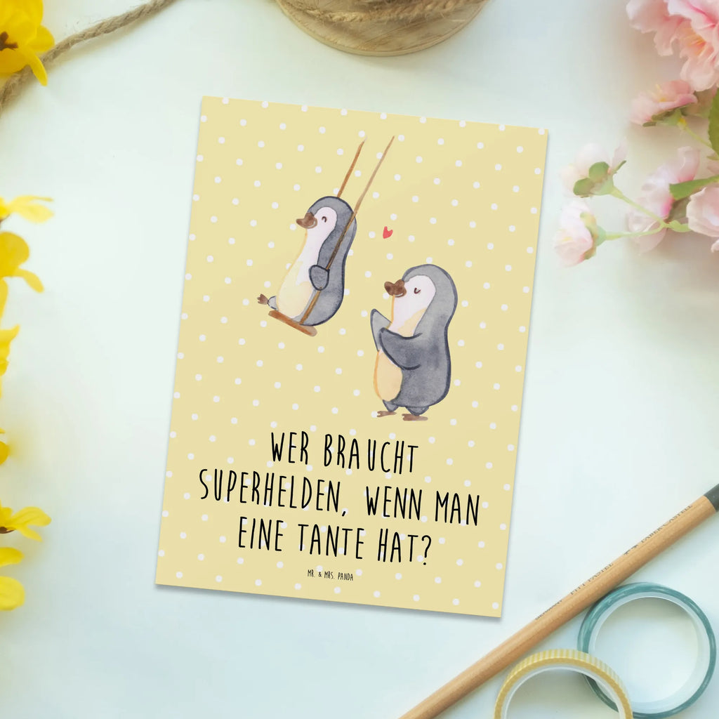 Postcard Wer braucht Superhelden, wenn man eine Tante hat? Einladungskarten Geburtstag, Karte, Ansichtskarten, Einladung, Einladungskarte, Geschenkkarte, Ansichtskarte, Geburtstagskarte, Grußkarte, Dankeskarte, Postkarte, Einladung Geburtstag, Familie, Vatertag, Muttertag, Bruder, Schwester, Mama, Papa, Oma, Opa