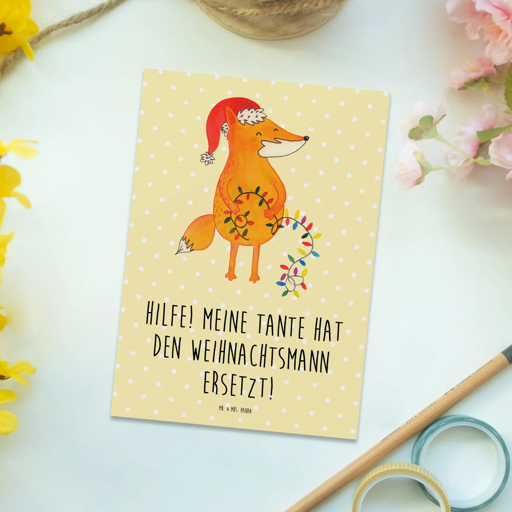 Postcard Hilfe! Meine Tante hat den Weihnachtsmann ersetzt! Einladung, Dankeskarte, Postkarte, Karte, Ansichtskarten, Einladungskarte, Geschenkkarte, Einladung Geburtstag, Grußkarte, Ansichtskarte, Geburtstagskarte, Einladungskarten Geburtstag, Familie, Vatertag, Muttertag, Bruder, Schwester, Mama, Papa, Oma, Opa