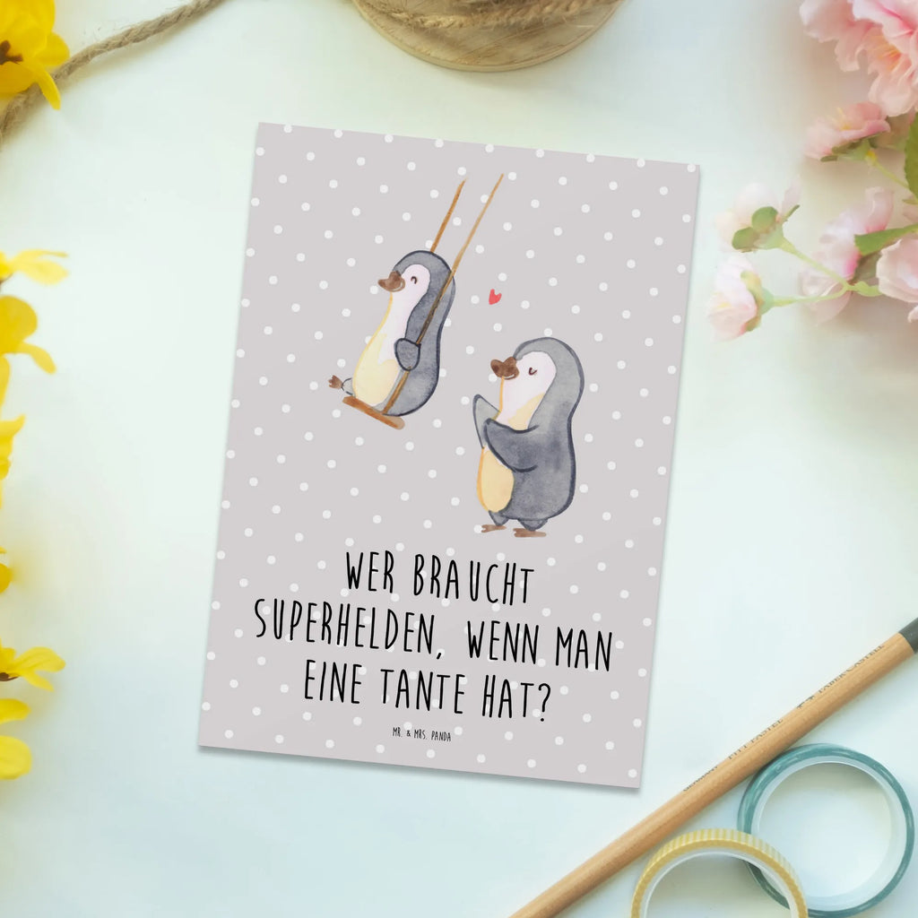 Postcard Wer braucht Superhelden, wenn man eine Tante hat? Einladungskarten Geburtstag, Karte, Ansichtskarten, Einladung, Einladungskarte, Geschenkkarte, Ansichtskarte, Geburtstagskarte, Grußkarte, Dankeskarte, Postkarte, Einladung Geburtstag, Familie, Vatertag, Muttertag, Bruder, Schwester, Mama, Papa, Oma, Opa