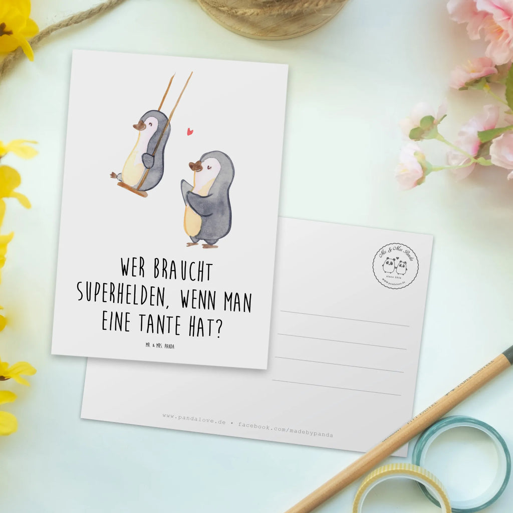 Postcard Wer braucht Superhelden, wenn man eine Tante hat? Einladungskarten Geburtstag, Karte, Ansichtskarten, Einladung, Einladungskarte, Geschenkkarte, Ansichtskarte, Geburtstagskarte, Grußkarte, Dankeskarte, Postkarte, Einladung Geburtstag, Familie, Vatertag, Muttertag, Bruder, Schwester, Mama, Papa, Oma, Opa