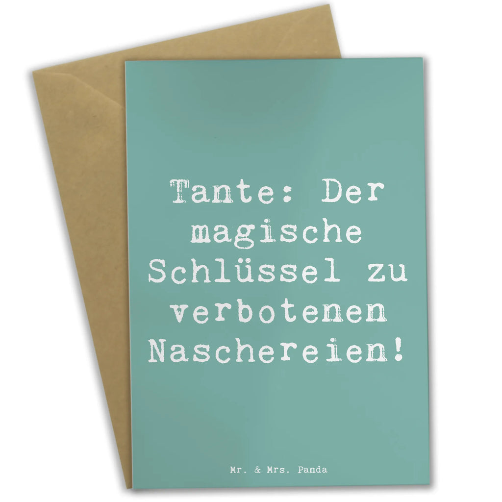 Greetings card Saying Tante: Der magische Schlüssel zu verbotenen Naschereien! Grußkarte, Klappkarte, Einladungskarte, Glückwunschkarte, Hochzeitskarte, Geburtstagskarte, Karte, Ansichtskarten, Familie, Vatertag, Muttertag, Bruder, Schwester, Mama, Papa, Oma, Opa